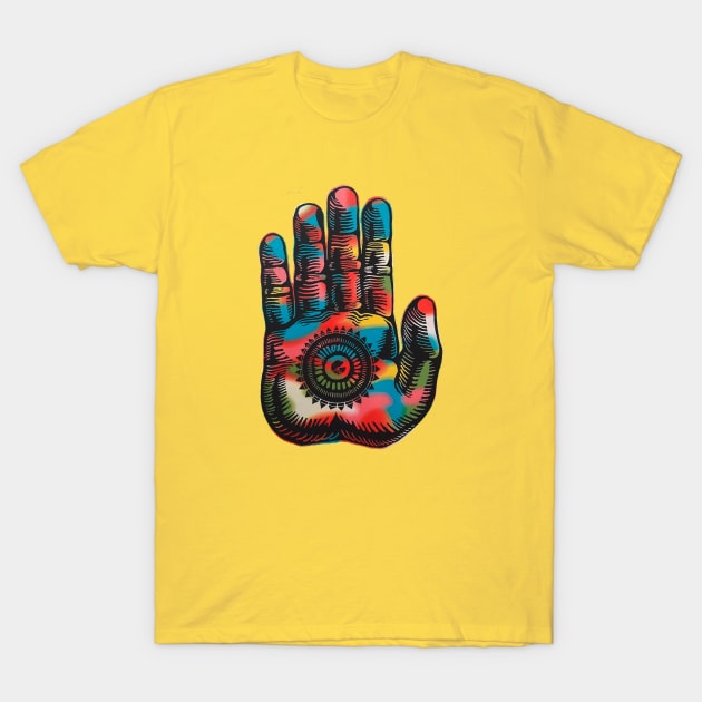 Hand of Buddha T-Shirt by Severinochka